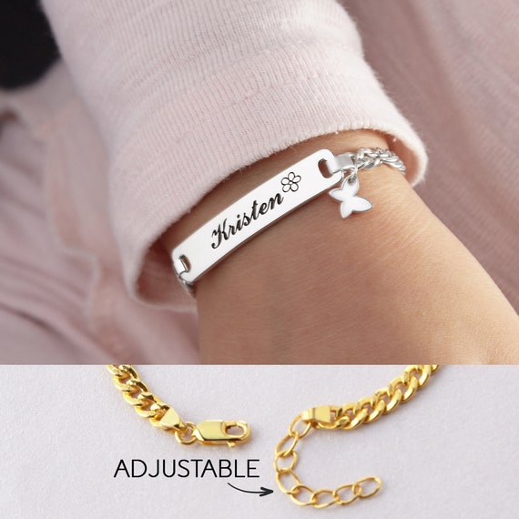 Bracelet personnalise pour bebe bracelet avec prenom pour enfant bijoux pour tout petit bracelet pour tout petit bracelet pour bebe garcon Cadeau de Noel pour niece Etsy France