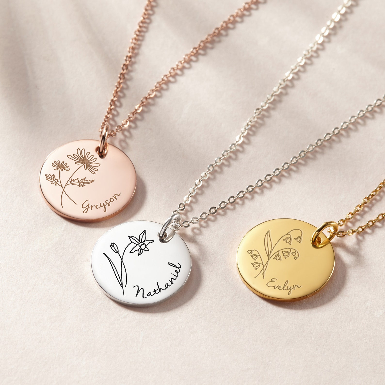 New Mom Jewelry Birth Month Necklace New Mother Necklace Etsy