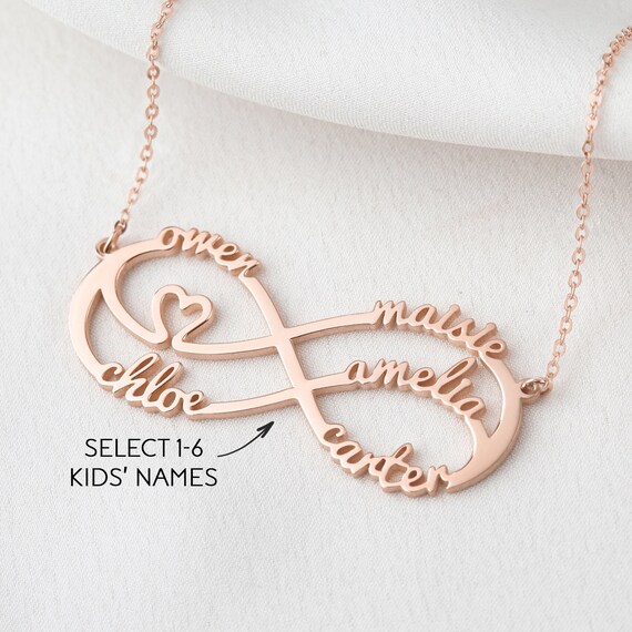 Personalized Necklace for Mom, Mother Necklace With Kids Names, Silver Mom  Necklace, Kids Name Necklace, Boy Girl Necklace, Baby Shower Gift 