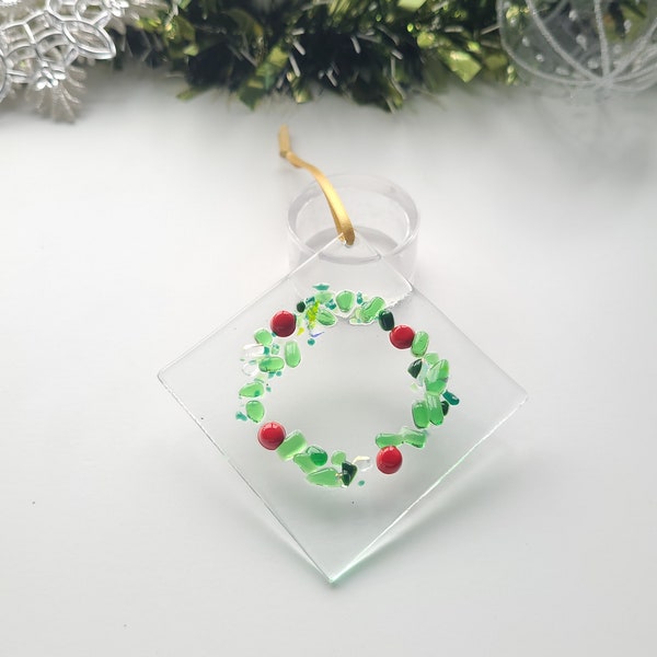 Fused Glass Christmas Decoration Etsy UK