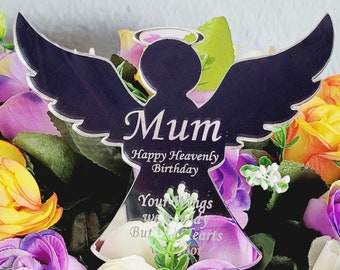 Personalised Angel Graveside Marker - Personalized Tribute for Loved Ones