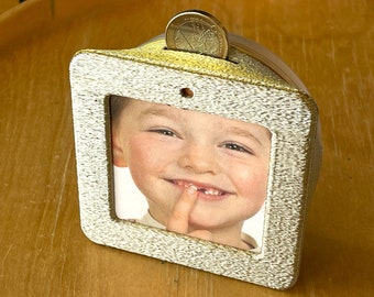 Firsty Toothbox, Piggy Bank and Picture Frame - Magic Silver/Gold