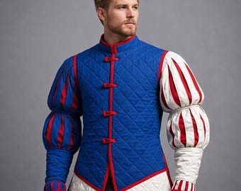 Camisa personalizada de Landsknecht: traje renacentista. Gambesón personalizado en colores y tallas.