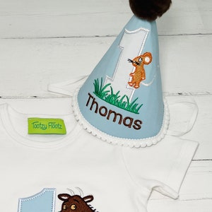 Gruffy Theme First Birthday Onesie, First Birthday, 1st Birthday Outfit, Brown Bear Birthday Outfit, Personalised First Birthday Gruffi image 4