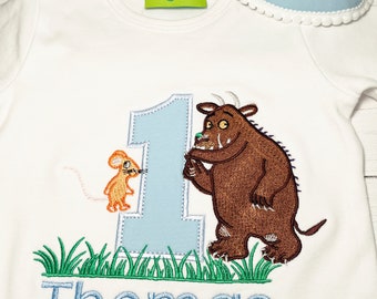 Gruffy Theme First Birthday Onesie, First Birthday, 1st Birthday Outfit, Brown Bear Birthday Outfit, Personalised First Birthday Gruffi