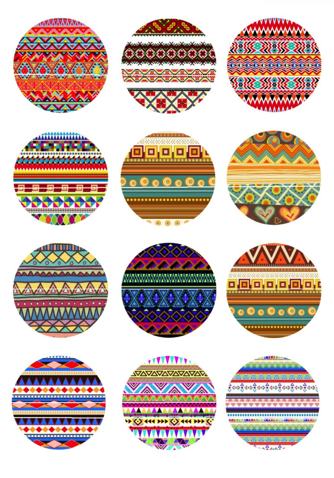726 Vintage Pop Patterns 12 Images/digital Drawings for Cabochon 30/25 ...