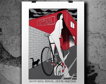 OH MY BIKE - Hadpulled Silkscreen Poster - #spot