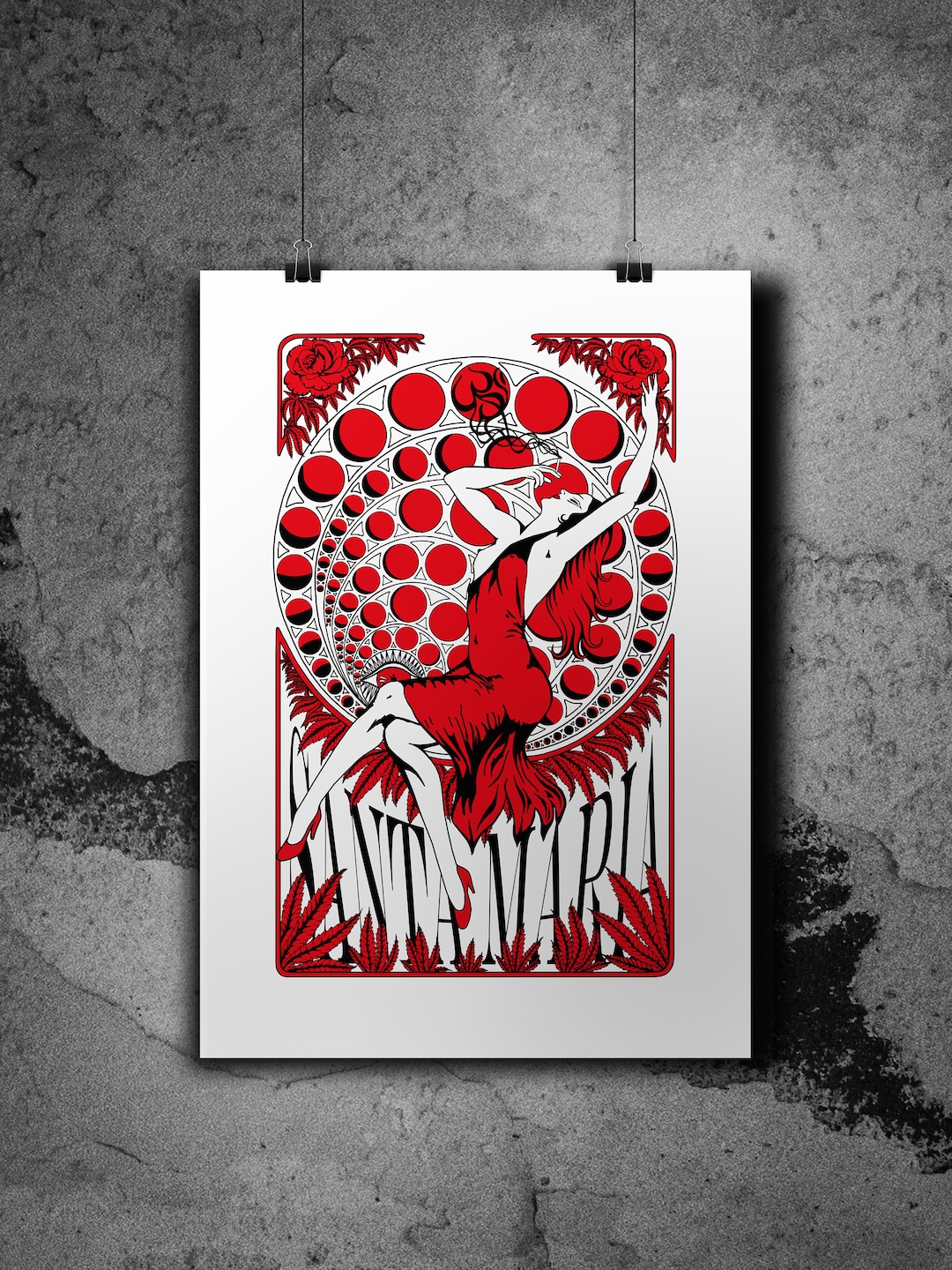 Santa Maria - Red Variant - Screenprint Poster - Etsy