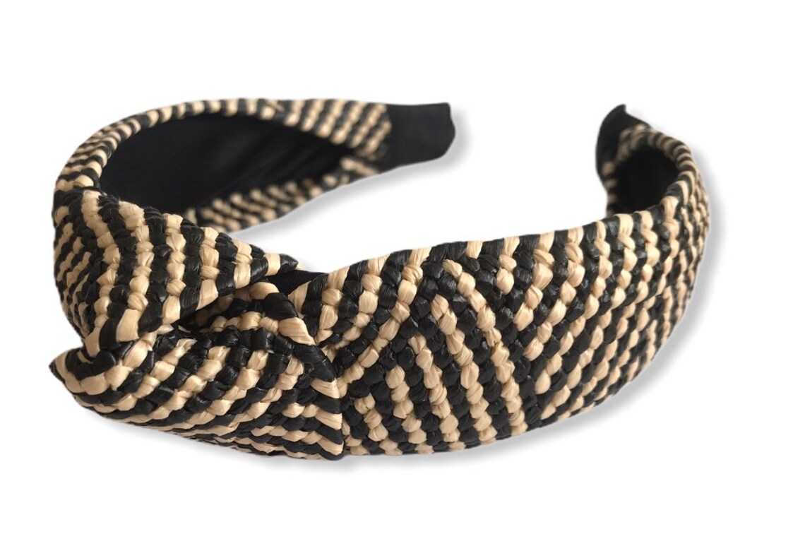 Raffia twist knot headband straw headband weave straw Etsy