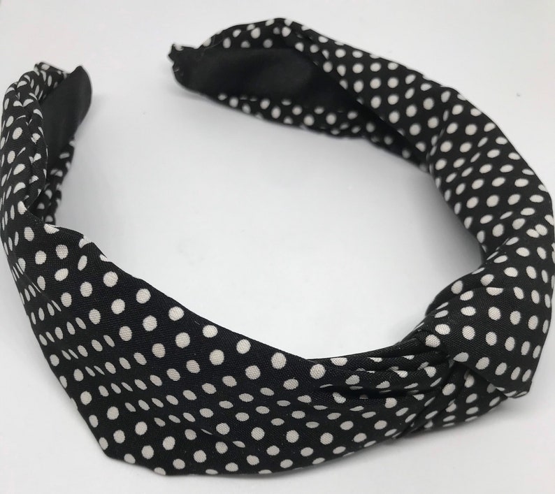 Twist Knot Polka Dot Headband Ladies Hairband Aliceband Etsy