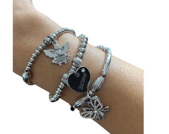 Angel bracelet, 3 piece bracelet, guardian Angel , believe, gift for her, 3 in 1.