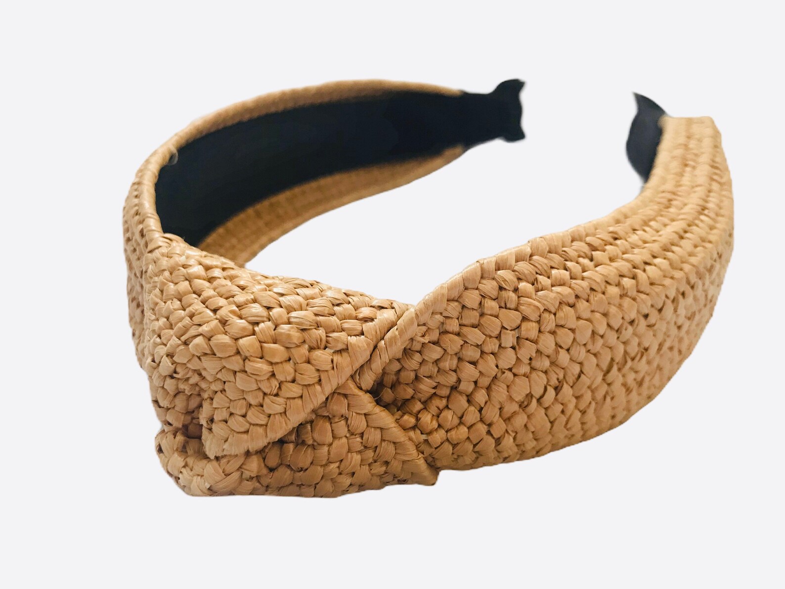 Twist Knot straw wicker headband Aliceband Straw hairband Etsy