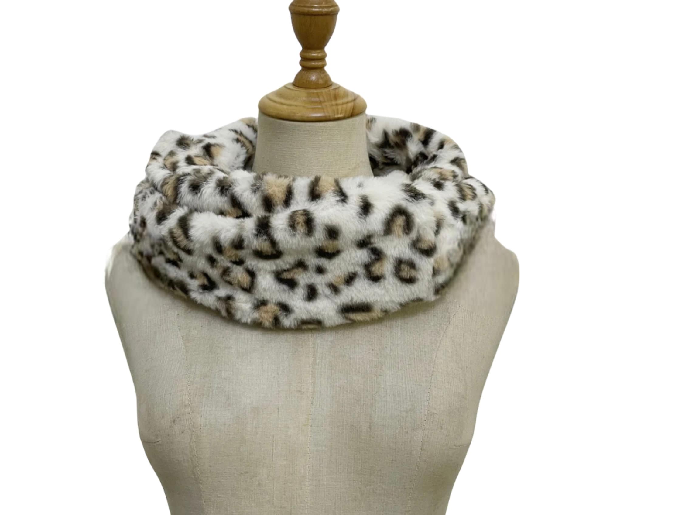 Womens Faux Fur Scarf Neck Warmer Wrap Extra Large Collar