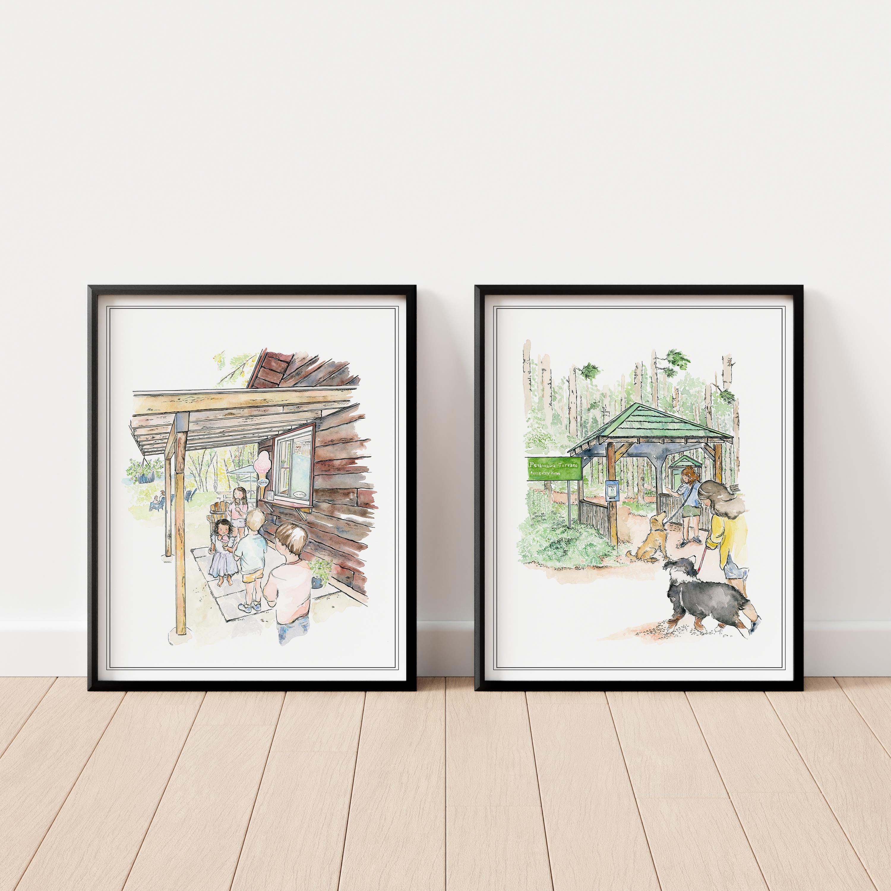 Mount Molson Mount Molson Dairy Bar Petawawa Watercolour Art Print. Ice Cream Shop ...