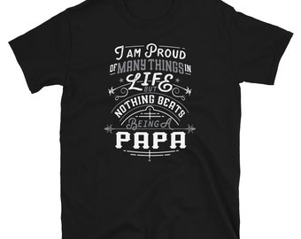 Grandpa Gifts - Grandpa Shirts - Vintage - Nothing Beats Being A Papa Grandpa Fathers Day T-shirt Men