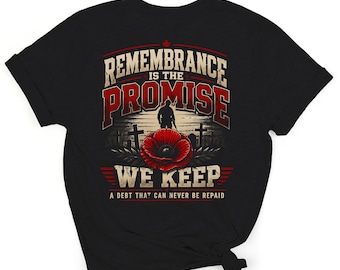 Remembrance Day T-Shirt, Memorial Poppy Soldier Tee, Lest We Forget, Veteran Tribute, Military Honor, Poppy Day Shirt, Memorial Gift
