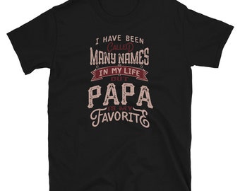 Grandpa Gifts - Grandpa Shirts - Men's Papa Is My Favorite Name Father's Day Gift T-shirt