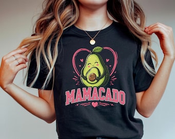Mamacado Avocado Mama Baby T-Shirts, Pregnancy Announcement Shirt, Cute New Mom Gift, Expecting Mother Tee, Mother's Day Avocado Lover Gift