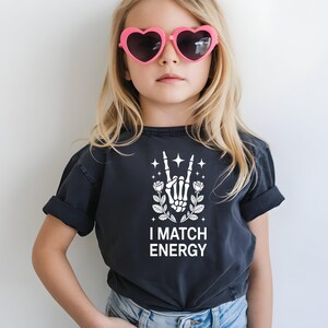 I Match Energy Shirt, Skeleton Hand Peace Sign Tee, Floral Rose Graphic T-Shirt, Sassy Trendy Top, Positive Vibes Gift, Gothic Rose Design