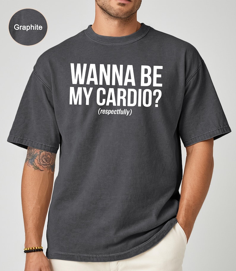 Funny Graphic Tee, Wanna Be My Cardio Shirt, Gym Humor T-Shirt, Fitness Lover Gift, Workout Motivation, Casual Unisex Tee
