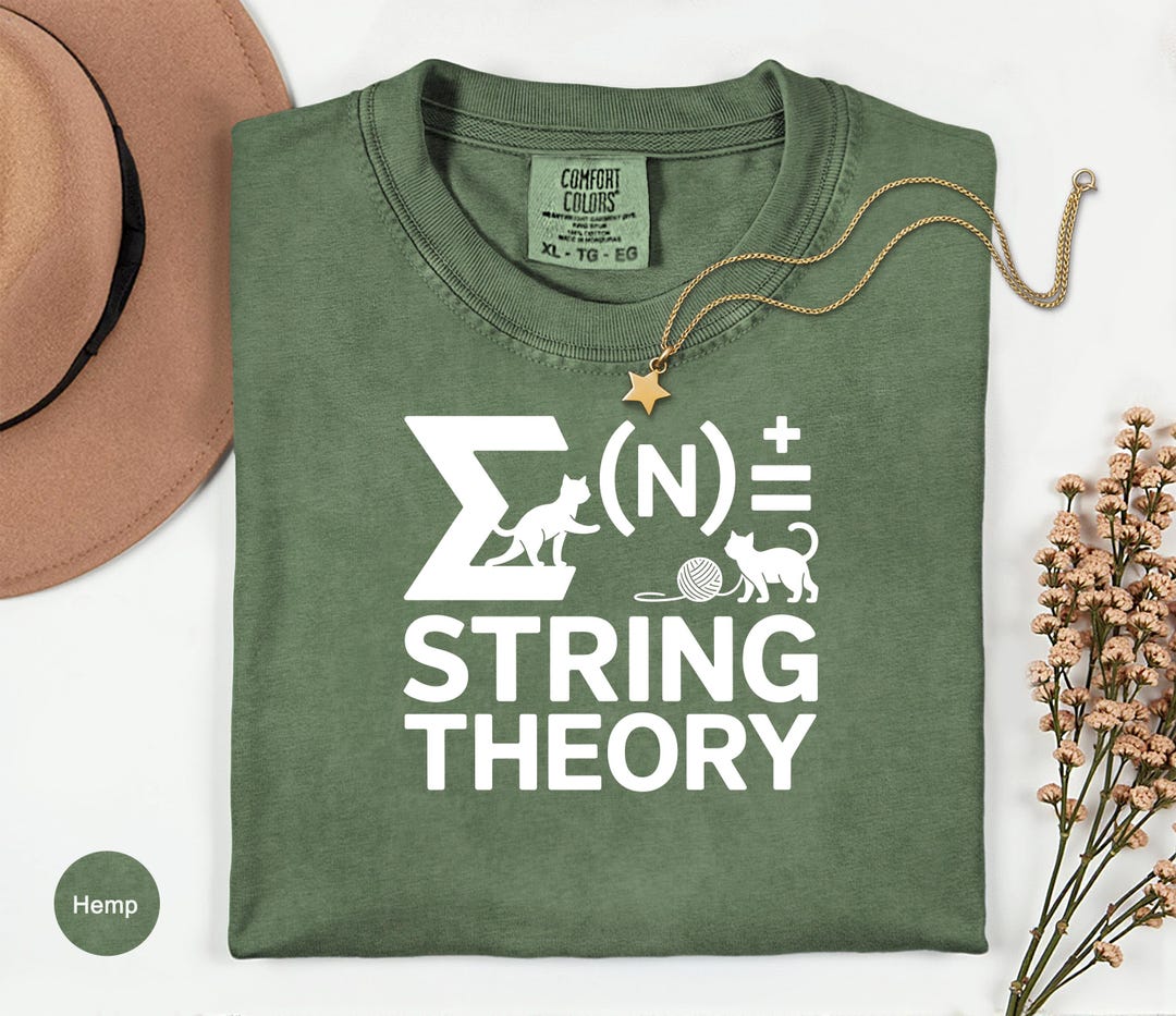 Physics Cat Shirt | String Theory Science Humor Tee | Funny Math ...