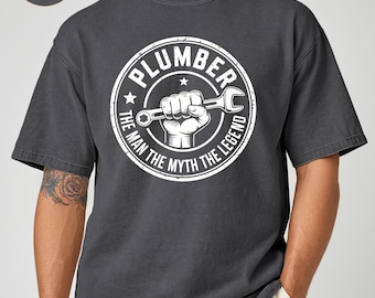 Professional Plumber Shirt, Gift for Master Plumber, Skilled Tradesman Tee, Retro Pipe Fitter Top