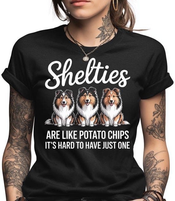 Sheltie Shirt Funny Dog Mom Gift, Shetland Sheepdog Tee, Multiple Shelties Design, Dog Owner Apparel, Cute Puppy Lover T-Shirt