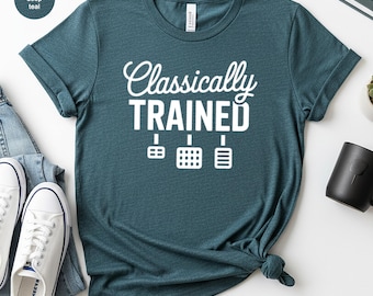 Classically Trained Manual Transmission T-Shirt, Funny Stick Shift Driver Gift, Car Guy Tee, Automotive Enthusiast Apparel, Classic Car