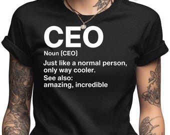 CEO Definition Shirt, Entrepreneur Gift, Funny Business Owner Tee, Startup Founder Top