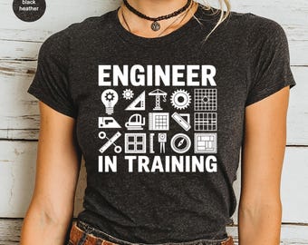 Engineer In Training T-Shirts, Future Engineer Gift, Engineering Student T Shirts, Engineering Symbols Tees, Engineering tools tee