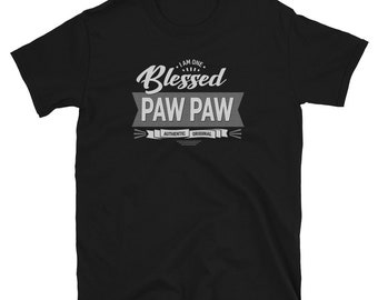 Grandpa Gifts - Grandpa Shirts - I Am One Blessed Paw Paw Grandpa Father's Day Gift Men Gift