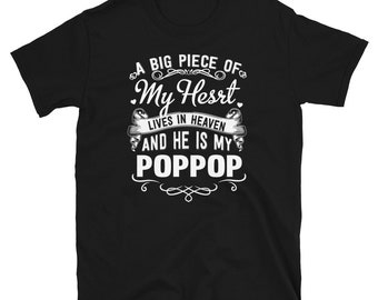 Grandpa Gift Grandpa Shirts My Poppop Lives In Heaven Memorial Day Grandpa