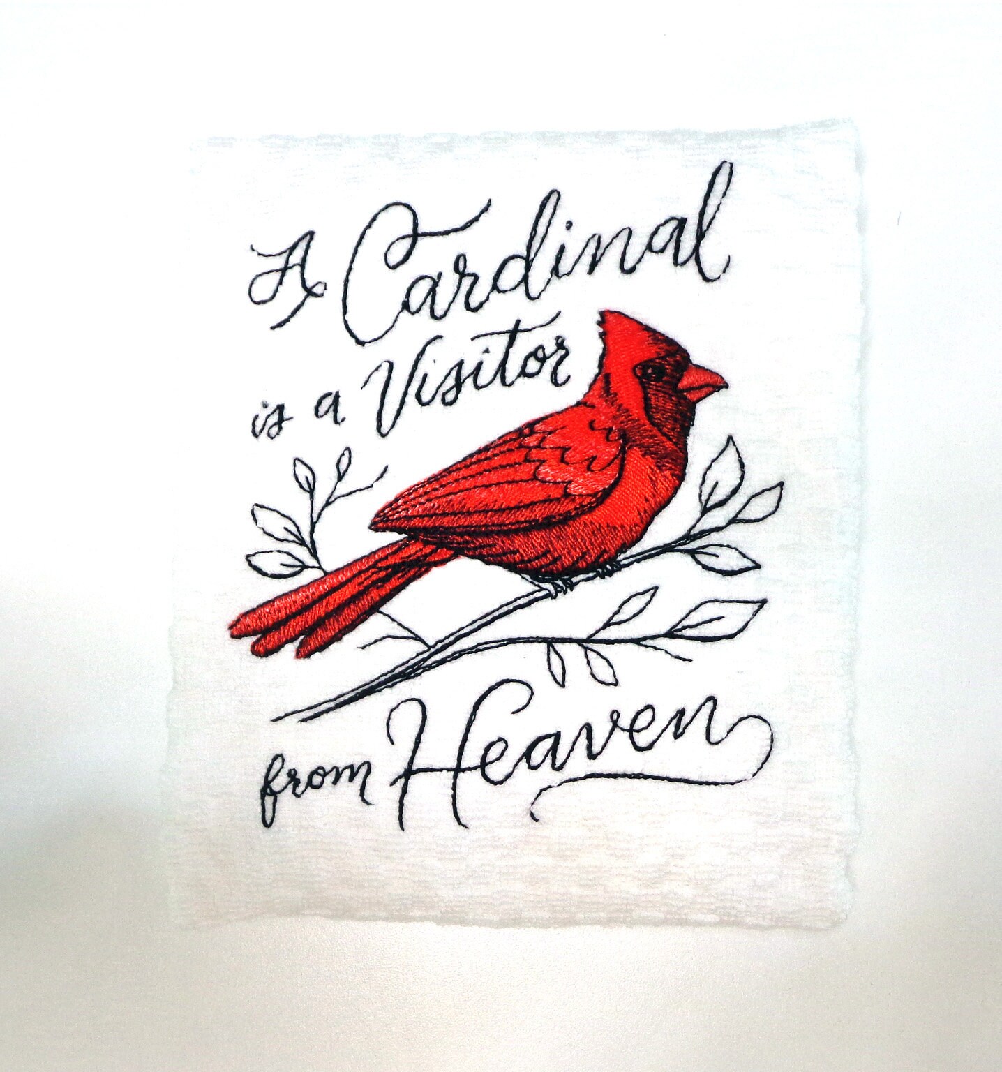 Sympathy Gift Cardinal Kitchen Towel Inspirational Gift Etsy