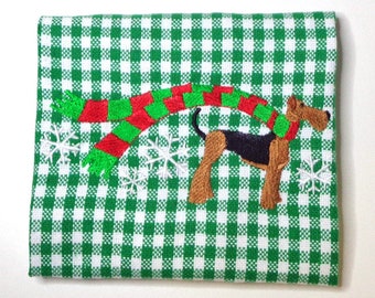 Airedale Gift, Christmas Kitchen Towel