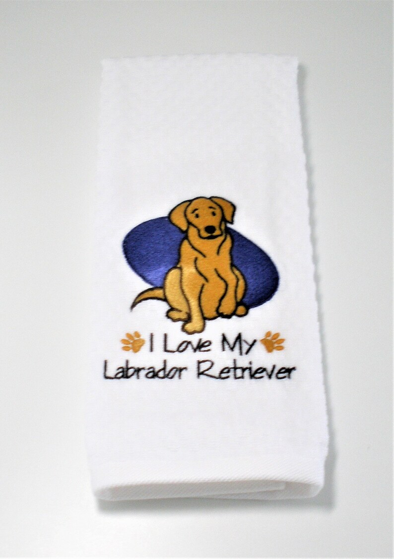 Labrador Retriever Kitchen Towel Yellow Lab Gift Etsy