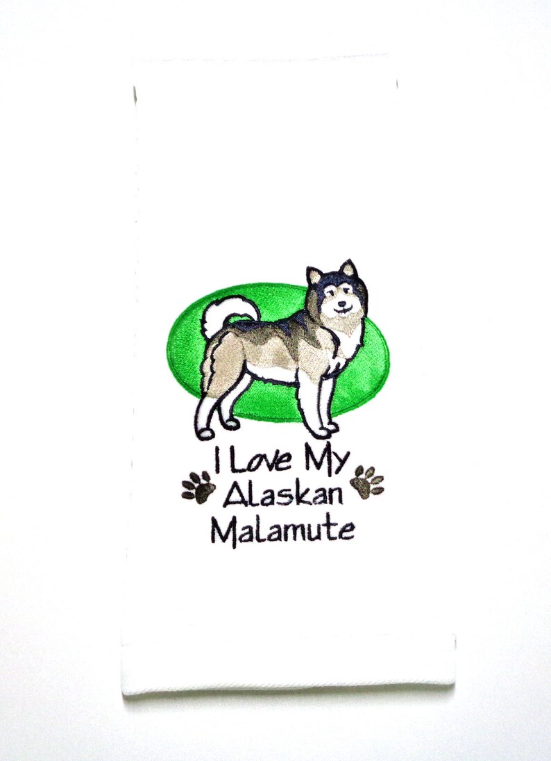 Alaskan Malamute Kitchen Towel, Dog Gift image 2