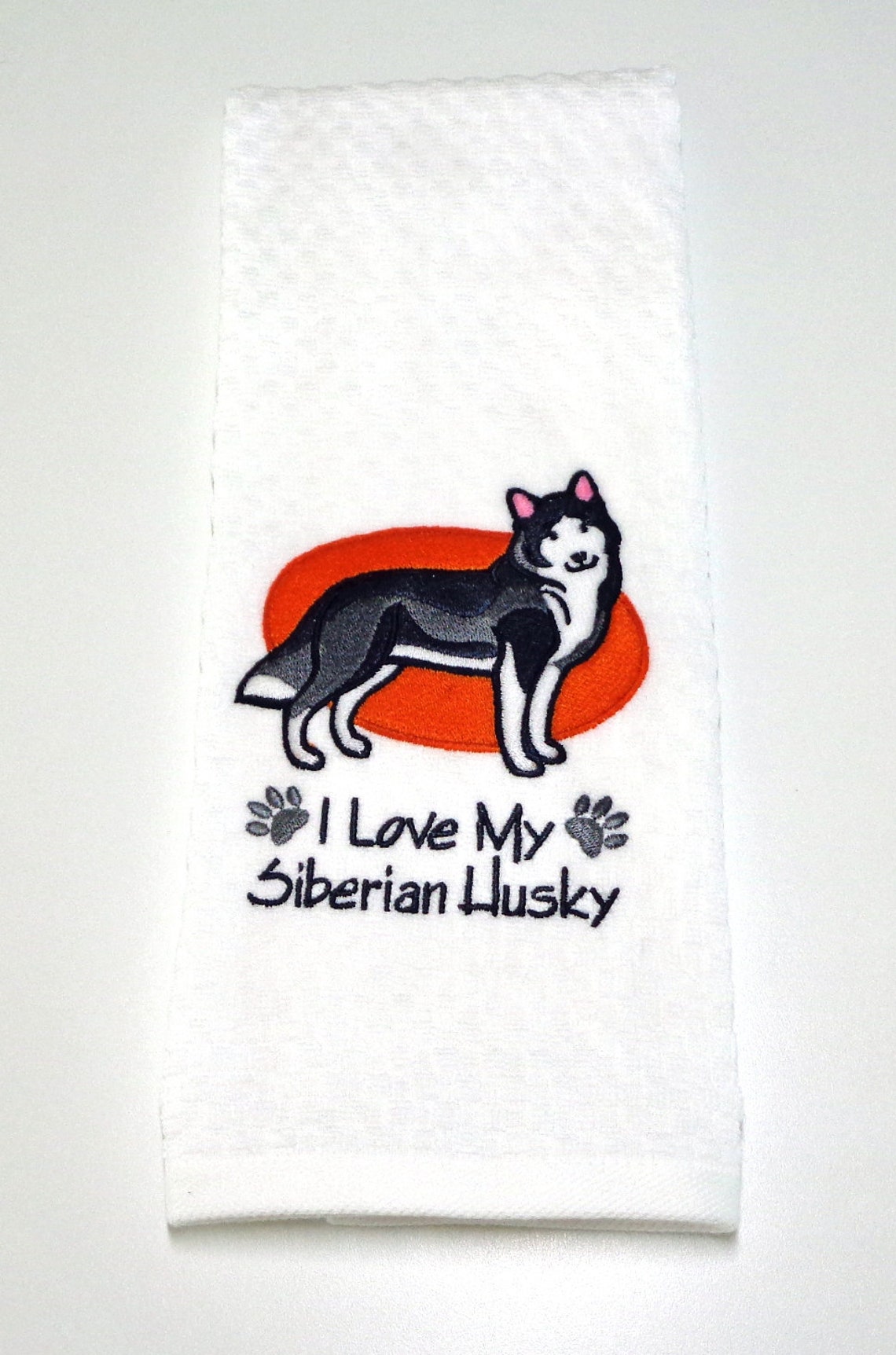 Siberian Husky Kitchen Towel Husky Lover Gift Etsy