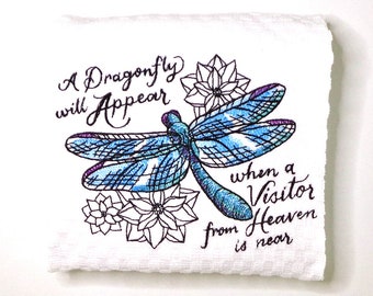 Sympathy Gift, Dragonfly Kitchen Towel