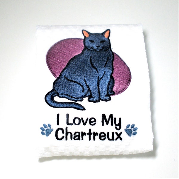 Chartreux Kitchen Towel, Cat Gift