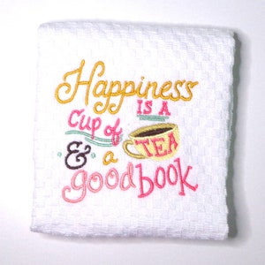 Book Lover Kitchen Towel, Tea Lover Gift image 1