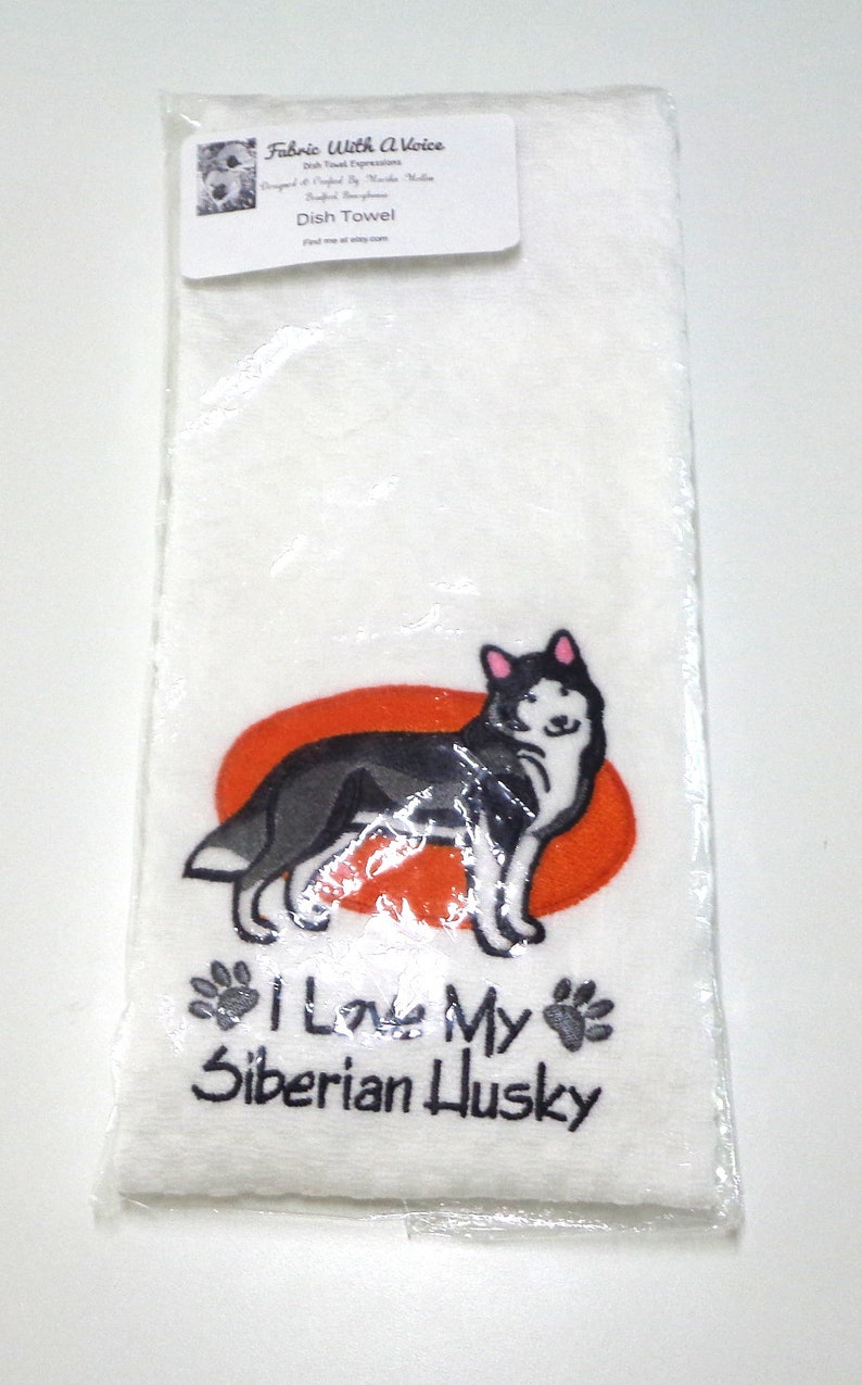 Siberian Husky Kitchen Towel Husky Lover Gift Etsy