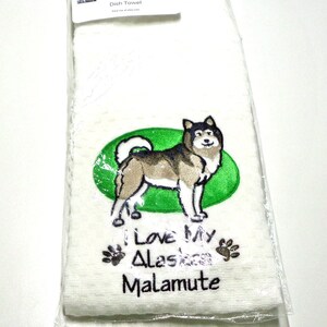 Alaskan Malamute Kitchen Towel, Dog Gift image 4