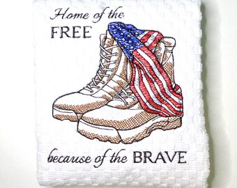 Military Support, July 4th Kitchen Towel