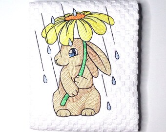 Spring Kitchen Towel, Easter Bunny, Spring Birthday  "Showers"