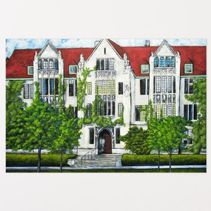 Eckhart Hall an der University of Chicago (Poster) von Mike Kraus - Kunst UChicago Illinois Architektur Hochschule Schule Student Ausbildung
