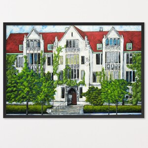 Eckhart Hall dell'Università di Chicago (poster incorniciato) di Mike Kraus - arte UChicago Illinois architettura Università scuola alunno