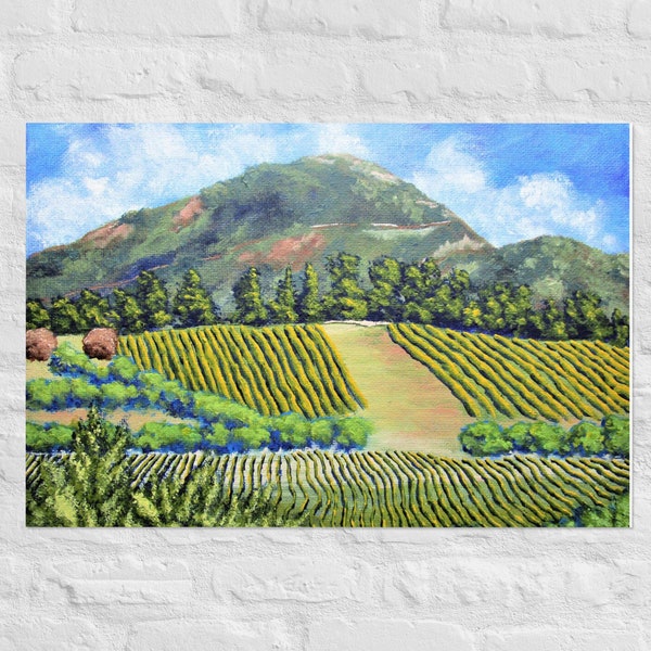 Vineyards Near Nice, France (POSTER) by Mike Kraus - art winery provence mountain french clouds farms riviera european easter passover gifts