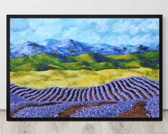 Lavender In Provence (FRAMED POSTER) by Mike Kraus - artwork french france flowers gifts mother's day easter passover ramadan summer spring