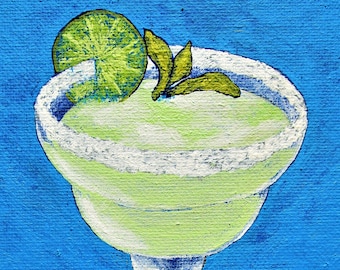 Extra Salty; no ICE! (original digital download) by Mike Kraus - margarita mexico america drinks alcohol tequila kitchen bar glass lime mint