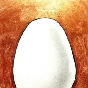 CMF Copper Egg #573 (artist trading cards) 2,5 x 3,5 inch Mike Kraus-aceo atc vogel kippen kippen hanen voordelige prijzen kruidenier boodschappen eten